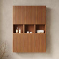 GDFStudio Houck 41 Modern Woodgrain Bathroom Wall Mounted Cabinet