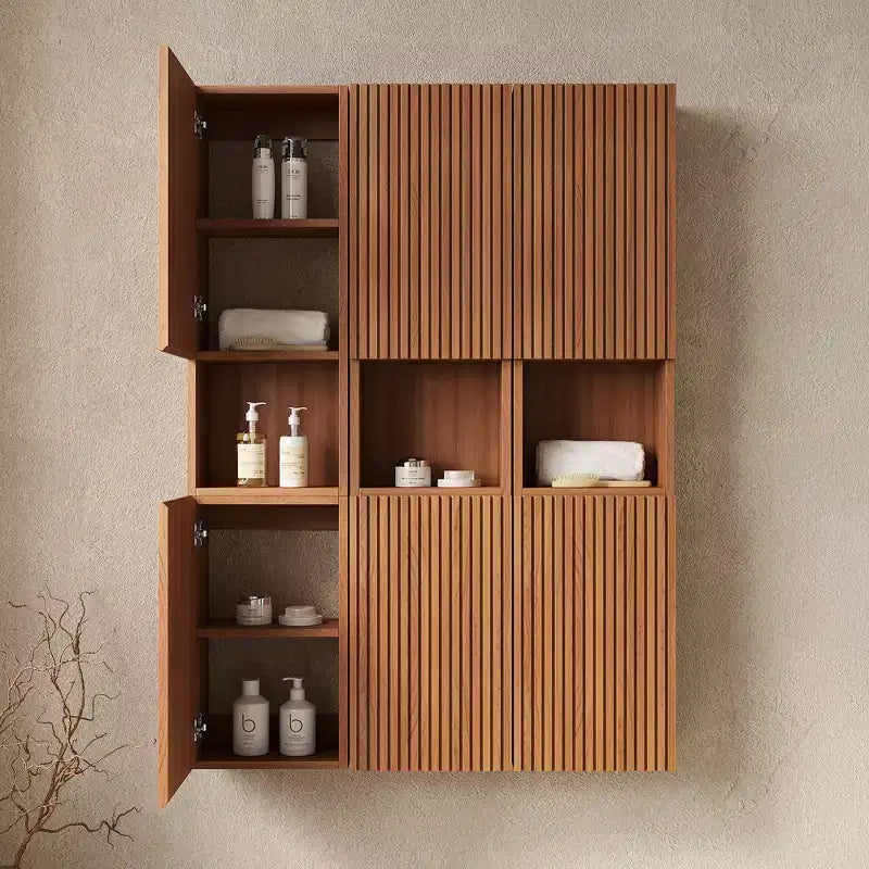 Mobile bagno a parete effetto legno, 41