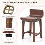 Sedia da pranzo girevole, set di 4 sedie da cucina in legno in stile rustico, senza braccioli, sedie laterali
