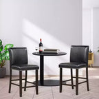 4 Sgabelli da Bar in Pelle PVC, Sgabelli da Cucina Altezza Bancone per Isola Cucina Neri