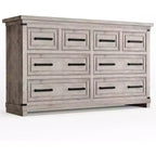 Acekool Comò 8 Cassetti Stile Fattoria, Organizzatore Cassettiera in Legno Rustico per Camera da Letto, Armadio, Soggiorno, Corridoio