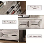 Acekool Comò 8 Cassetti Stile Fattoria, Organizzatore Cassettiera in Legno Rustico per Camera da Letto, Armadio, Soggiorno, Corridoio