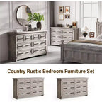 Acekool Comò 8 Cassetti Stile Fattoria, Organizzatore Cassettiera in Legno Rustico per Camera da Letto, Armadio, Soggiorno, Corridoio