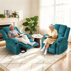 Poltrona Reclinabile Elettrica GustoWave Power Lift per Anziani, Recliner Elettrico Oversize con Massaggio, Riscaldamento, Posizione Orizzontale, Funzione Alzapersona, 2 Portabicchieri