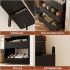 Besiost Set di due sistemi per armadi da 80-120 W con anta e cassetti in legno