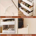 Besiost Set di due sistemi per armadi da 80-120 W con anta e cassetti in legno