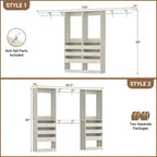 Besiost Set di due sistemi per armadi da 80-120 W con anta e cassetti in legno