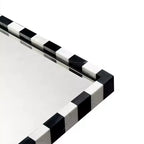Specchio da parete rettangolare decorativo in marmo TEHOME con motivo audace a scacchiera bianca e nera 20 x 30'', perfetto per bagno, ingresso