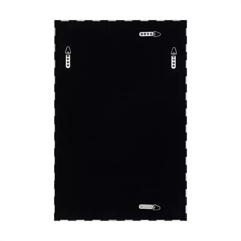 Specchio da parete rettangolare decorativo in marmo TEHOME con motivo audace a scacchiera bianca e nera 20 x 30'', perfetto per bagno, ingresso
