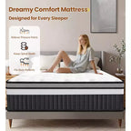 Materasso King Size da 14 pollici, Materasso in Memory Foam per Notti Fresche e Sollievo dalla Pressione, Schiuma Gel Ibrida, Media Rigidità con Gel Rinfrescante, Isolamento del Movimento