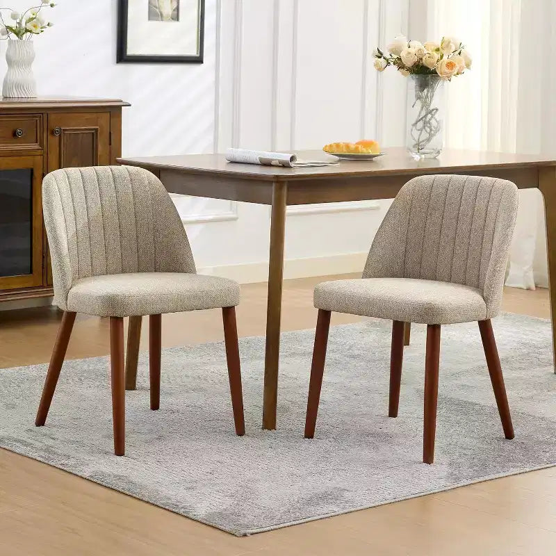 Sedie da pranzo (2 pezzi), sedia imbottita con comoda imbottitura e robuste gambe in legno, per cucina, sala da pranzo, ristorante e bar