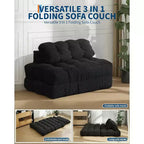 Divano Letto Pieghevole 3-in-1 con Cuscino, Poltrona Trasformabile per Soggiorno, Camera da Letto o Ufficio, 79x52x8