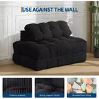 Divano Letto Pieghevole 3-in-1 con Cuscino, Poltrona Trasformabile per Soggiorno, Camera da Letto o Ufficio, 79x52x8