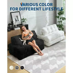 Divano Letto Pieghevole 3-in-1 con Cuscino, Poltrona Trasformabile per Soggiorno, Camera da Letto o Ufficio, 79x52x8