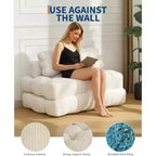 Divano Letto Pieghevole 3-in-1 con Cuscino, Poltrona Trasformabile per Soggiorno, Camera da Letto o Ufficio, 79x52x8
