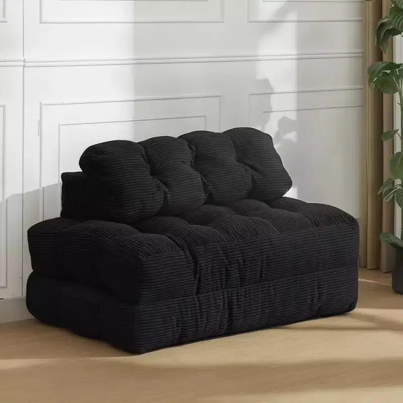 Divano Letto Pieghevole 3-in-1 con Cuscino, Poltrona Trasformabile per Soggiorno, Camera da Letto o Ufficio, 79x52x8