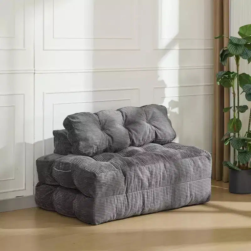 Divano Letto Pieghevole 3-in-1 con Cuscino, Poltrona Trasformabile per Soggiorno, Camera da Letto o Ufficio, 79x52x8