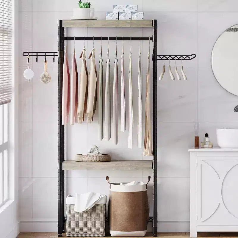 Scaffali sopra lavatrice e asciugatrice, scaffale da appoggio da 30 pollici per organizzazione lavanderia, ripiano portaoggetti resistente a 5 livelli con altezza regolabile per camera da letto