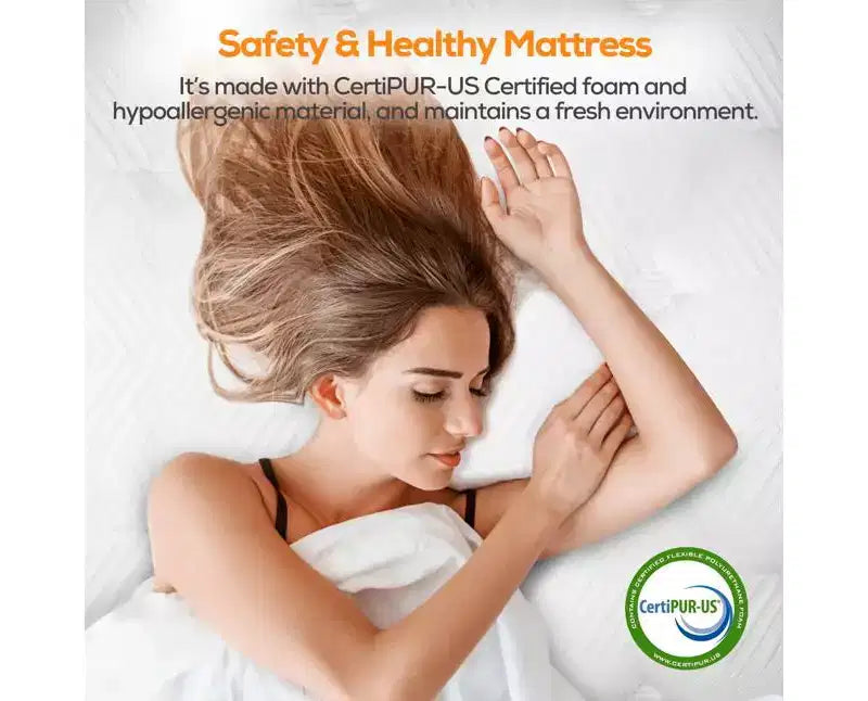 Materasso Queen da 14 Pollici in Scatola, Memory Gel e Molle Insacchettate Indipendenti, Sostenuto, Rinfrescante, Certificato CertiPUR-US