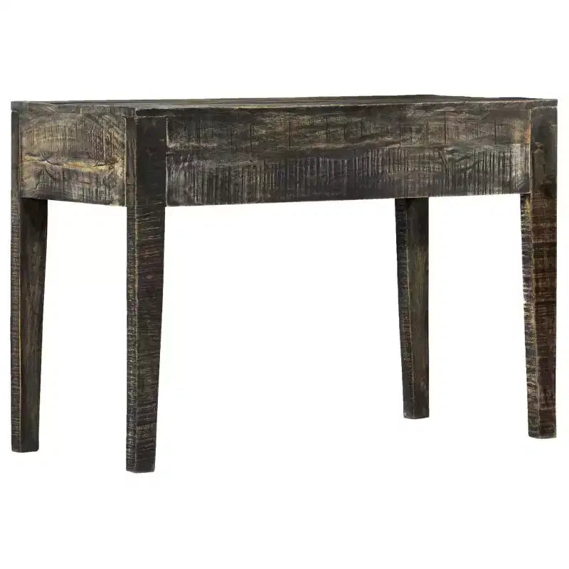 Scrivania Nera 110x50x75 cm Legno Massello di Mango
