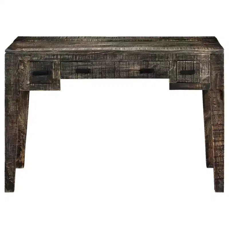 Scrivania Nera 110x50x75 cm Legno Massello di Mango