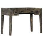 Scrivania Nera 110x50x75 cm Legno Massello di Mango