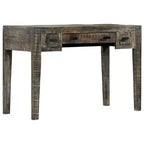 Scrivania Nera 110x50x75 cm Legno Massello di Mango