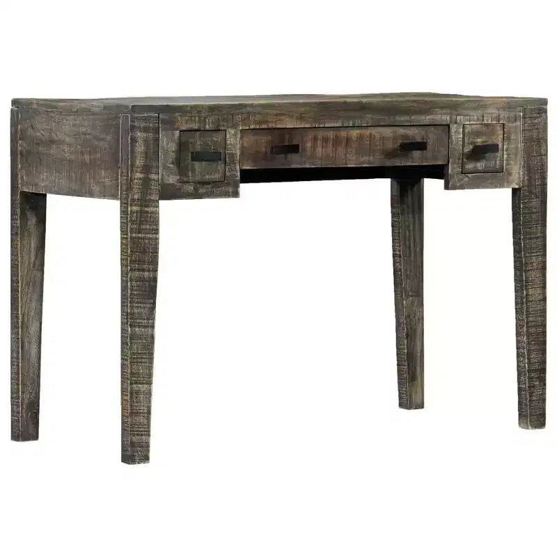 Scrivania Nera 110x50x75 cm Legno Massello di Mango