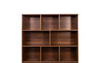 TUYOHW Libreria Alta a 4 Livelli con 10 Cubi e 3 Ante, Libreria a Scaffale Aperto con Armadietto, Scaffali in Legno per Soggiorno, Ufficio