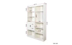 TUYOHW Libreria Alta a 4 Livelli con 10 Cubi e 3 Ante, Libreria a Scaffale Aperto con Armadietto, Scaffali in Legno per Soggiorno, Ufficio