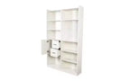TUYOHW Libreria Alta a 4 Livelli con 10 Cubi e 3 Ante, Libreria a Scaffale Aperto con Armadietto, Scaffali in Legno per Soggiorno, Ufficio