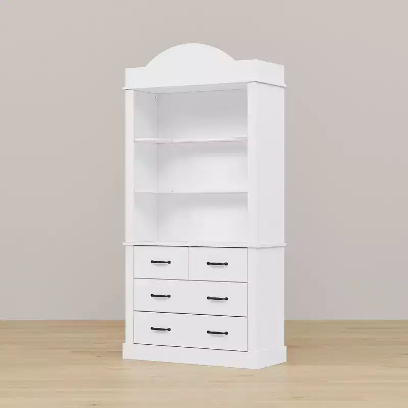 Credenza dispensa cucina autoportante, mobile contenitore da cucina con 4 cassetti/scaffali aperti, mobile organizer per cucina e angolo caffè