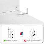 Credenza dispensa cucina autoportante, mobile contenitore da cucina con 4 cassetti/scaffali aperti, mobile organizer per cucina e angolo caffè
