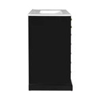 Mobile bagno da 76 cm con lavabo, armadietto da bagno con cassetti e ante a chiusura ammortizzata, nero