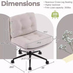 Sedia Criss Cross Cloud, Comoda Sedia da Scrivania con/senza Ruote in Velluto a Coste, Moderna Sedia Girevole Grigio Chiaro
