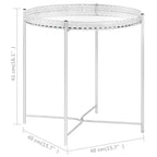 Tavolino argento 39,9x39,9x40,9 Vetro