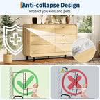 Comò a 6 cassetti per camera da letto, comò moderno largo 120 cm in legno con ampio spazio di archiviazione, cassettiera