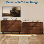Comò a 6 cassetti per camera da letto, comò moderno largo 120 cm in legno con ampio spazio di archiviazione, cassettiera