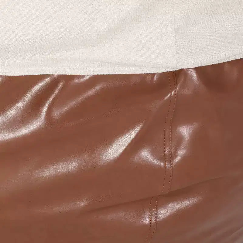 Poltrona a sacco arrotondata da 1,5 metri, divano da pavimento in ecopelle facile da pulire, comoda poltrona per soggiorno e camera da letto