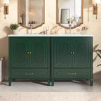 Mobile bagno doppio lavabo da 60 pollici in legno, mobiletto contenitore per bagno con doppio lavabo, grandi mobiletti da bagno a terra con cassetto
