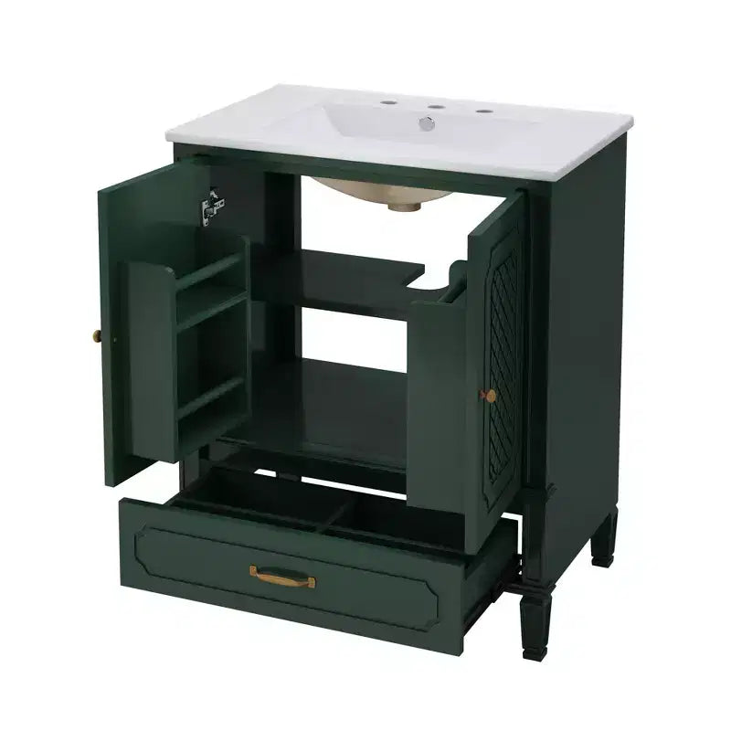 Mobile bagno doppio lavabo da 60 pollici in legno, mobiletto contenitore per bagno con doppio lavabo, grandi mobiletti da bagno a terra con cassetto