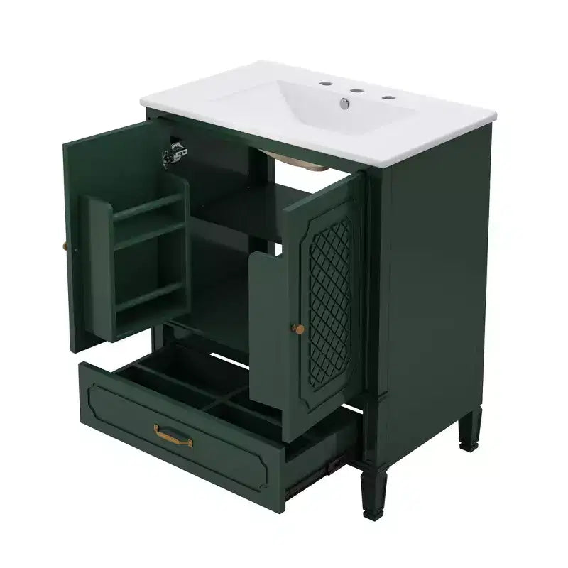 Mobile bagno doppio lavabo da 60 pollici in legno, mobiletto contenitore per bagno con doppio lavabo, grandi mobiletti da bagno a terra con cassetto