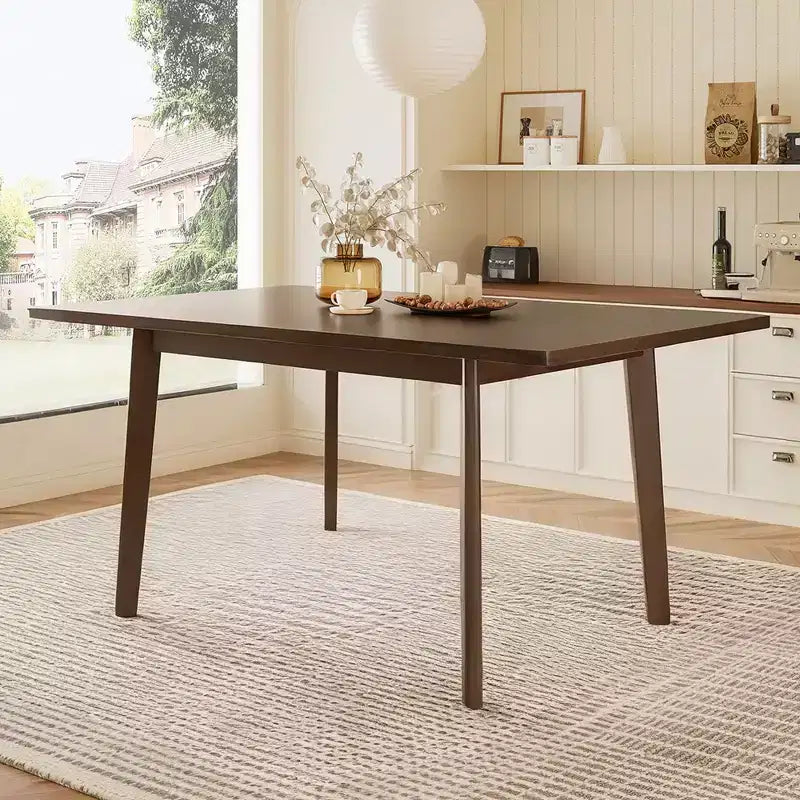 Tavolo da pranzo rustico in stile fattoria con struttura in legno massello, tavolo da pranzo moderno minimalista per cucina, sala da pranzo, soggiorno