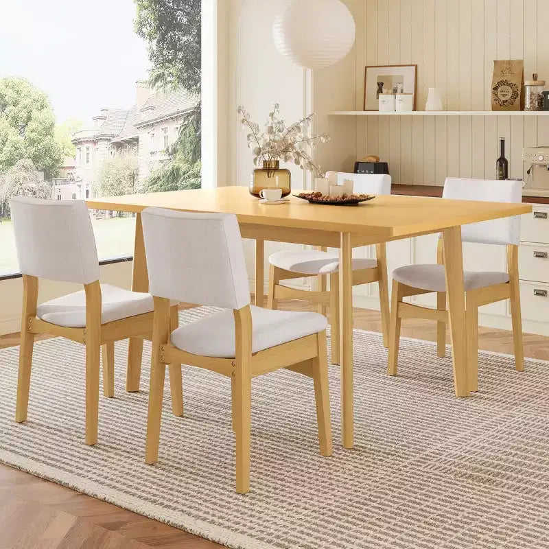 Tavolo da pranzo rustico in stile fattoria con struttura in legno massello, tavolo da pranzo moderno minimalista per cucina, sala da pranzo, soggiorno