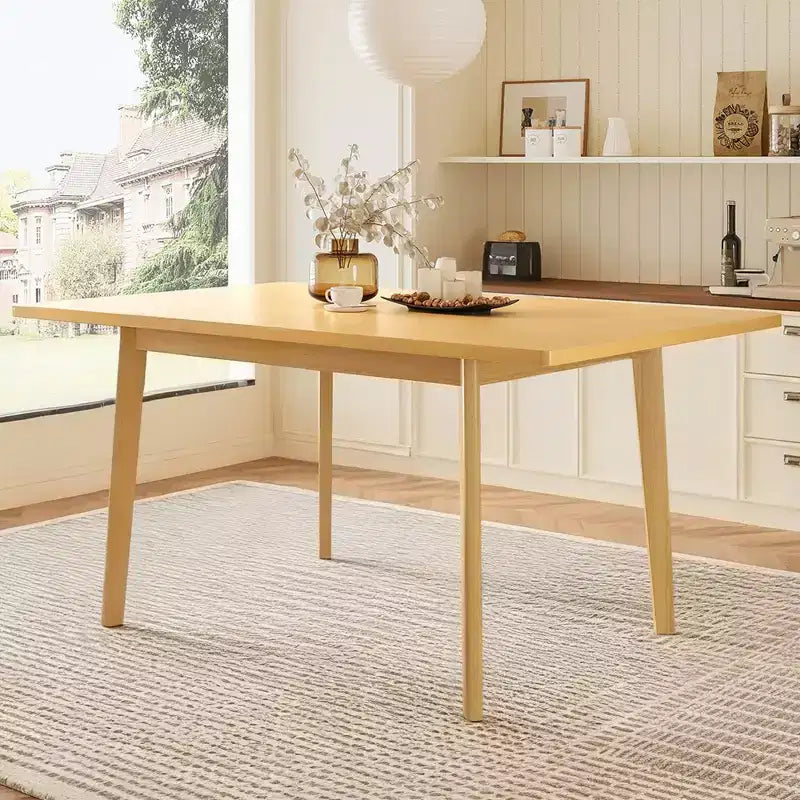 Tavolo da pranzo rustico in stile fattoria con struttura in legno massello, tavolo da pranzo moderno minimalista per cucina, sala da pranzo, soggiorno