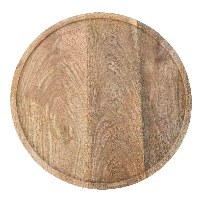 Tavolino rotondo in metallo, 16x16x25, naturale e nero