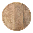 Tavolino rotondo in metallo, 16x16x25, naturale e nero
