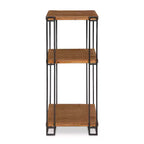Tavolino da tè quadrato in legno, 12x12x30, Marrone