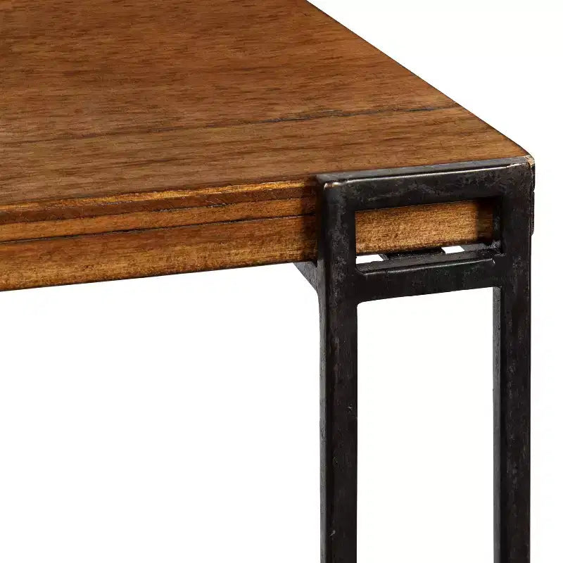 Tavolino da tè quadrato in legno, 12x12x30, Marrone