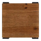 Tavolino da tè quadrato in legno, 12x12x30, Marrone